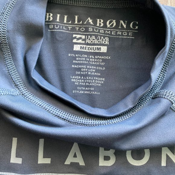 Billabong Women's Gray Long Sleeve Size M Surf Rash guard - Picture 5 of 8